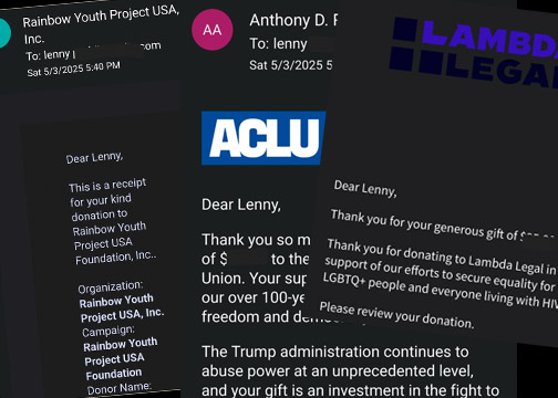 A few of the orgs I've donated to